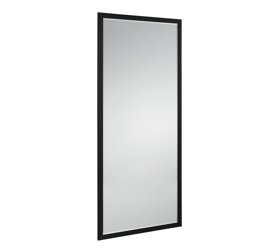 JULE SPECCHIO DA PARETE CORNICE ALLUMINIO NERA INSTALLABILE VERTICALMENTE ED ORIZZONTALMENTE 70X170CM