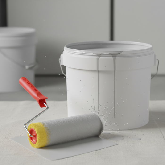 Rullo giallo in lana 25 cm con manico ergonomico