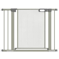 Cancellino per Cani Estensibile a Pressione con Chiusura Automatica, 75-103x76 cm, Grigio