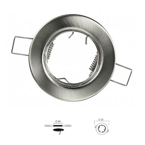 Struttura rotonda incasso per lampada gu10 reflex metallo *** colore nikel, confezione 1