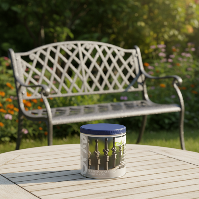 Ecolux smalto ferromicaceo antichizzante acrilico grigio medio 8011 *** formato 2.5 lt, confezione 1