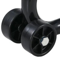 Supporto Cavalletto per Moto Posteriore Supporto Ruota Solleva Moto Posteriore su Ruote con Bobina di Braccio Oscillante U, Nero