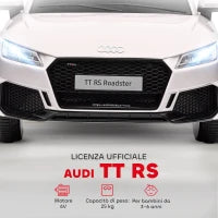 Macchina Elettrica per Bambini 3-5 Anni AUDI TT con Telecomando, Portiere Apribili e Fari LED, Bianco