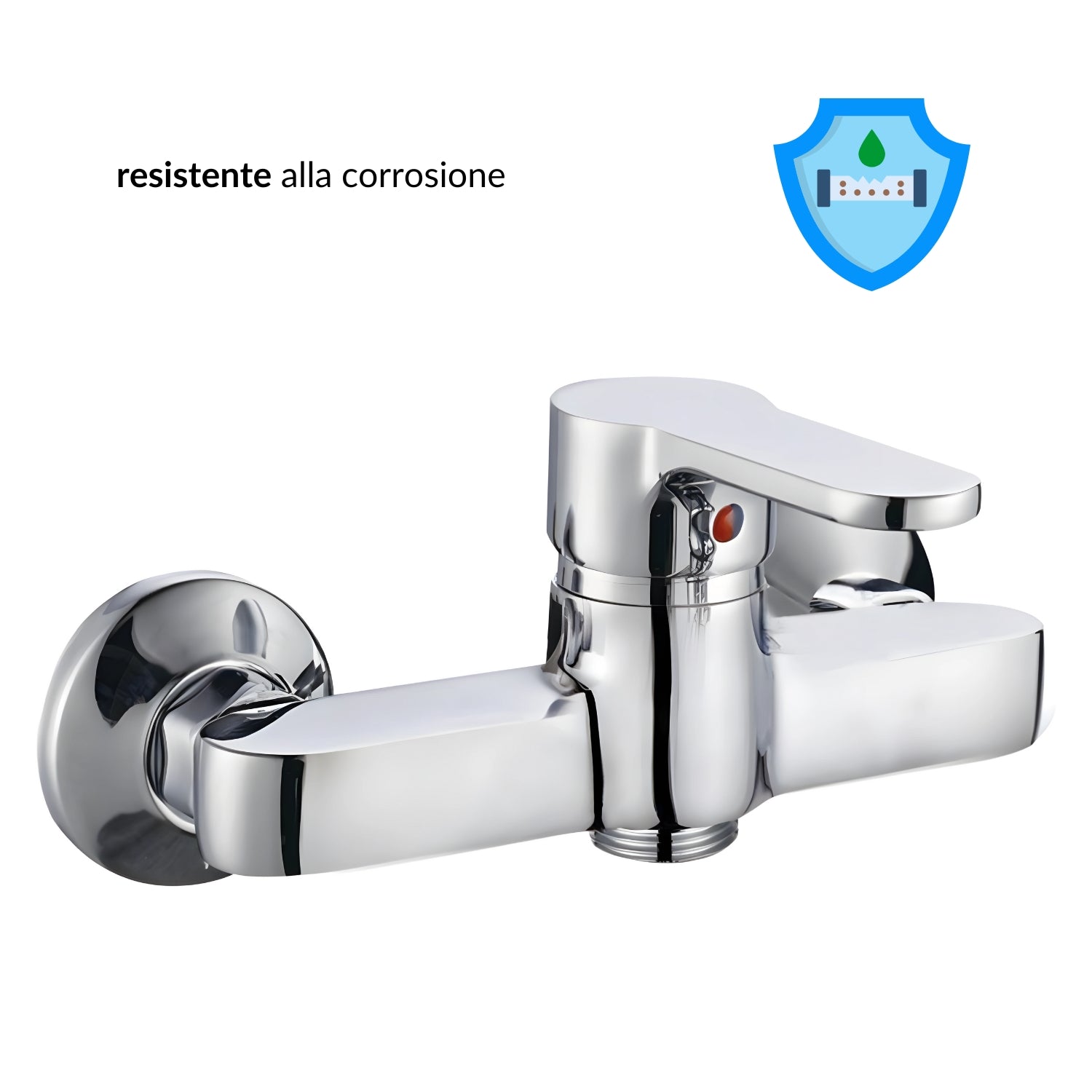 Miscelatore esterno doccia rubinetto monocomando cromato *** confezione 1