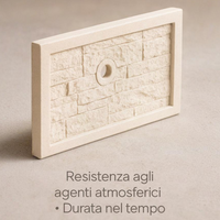 Frontalino pilozza serie muraglietto foro bianco effetto pietra 45 x h.24 cm