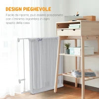 Cancellino per Cani Taglia Media Pieghevole e Modulabile in Metallo e Plastica, 123x102x90 cm, Bianco