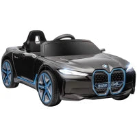 Macchina Elettrica per Bambini 3-6 Anni con Licenza BMW con Telecomando, Clacson e Fari, 115x67x45 cm, Nera