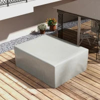 Copertura per salotto da giaridno esterna copertura esterna anti-UV in polietilene 235 x 190 x 90 cm grigio