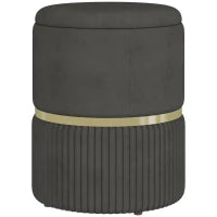 Pouf Contenitore 120 kg max per Soggiorno, Ingresso e Camera, in Poliestere, 36x36x44 cm, Grigio