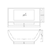 Vasca freestanding bianca 170 X 75 cm – Jennifer