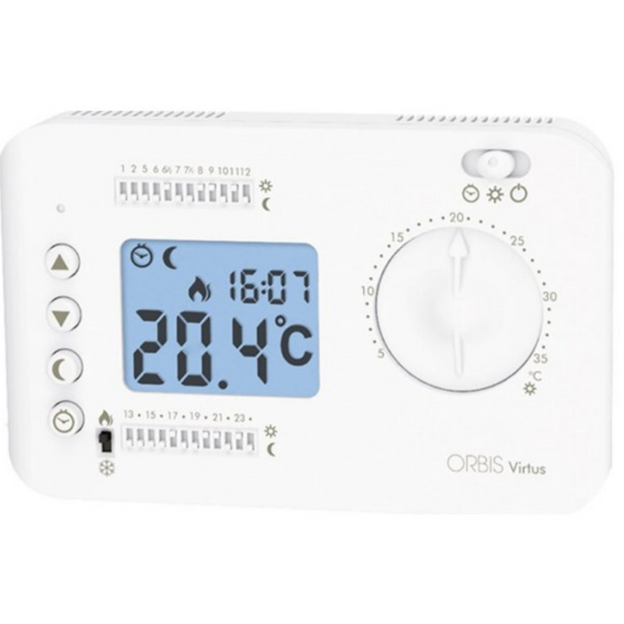 virtus termostato digitale e analogico da parete a programmazione giornaliera