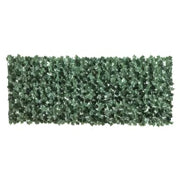 Edera Finta per Balconi in PE Anti-UV, Rotolo Siepe Artificiale con Foglie, 240x100cm, Verde Scuro