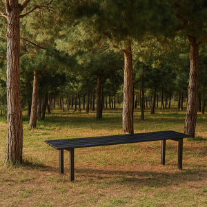 Panca da giardino modello roma in acciaio lunghezza 160 cm