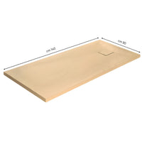 Piatto doccia beige mineral marmo resina antiscivolo h4 cm *** misure l140 x p90 x h4 cm, confezione 1
