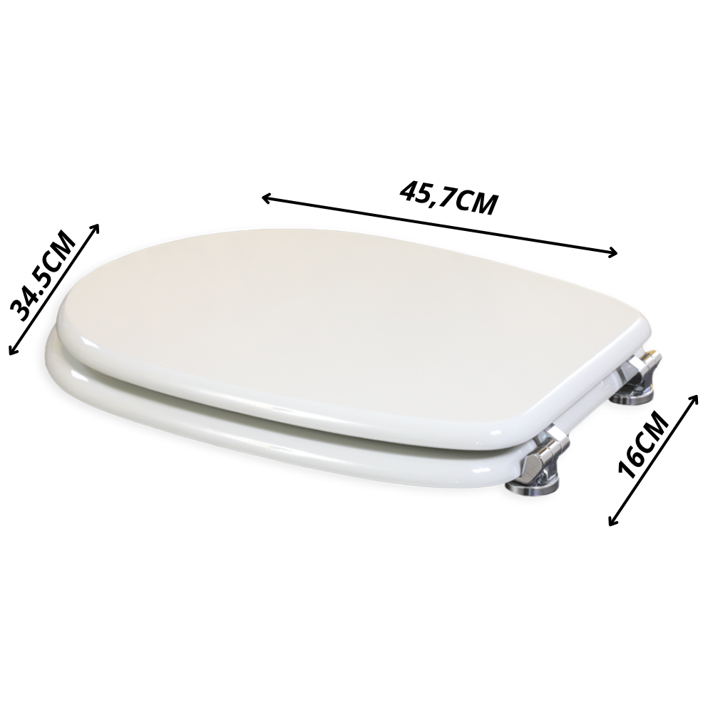 Copriwater universale liuto in legno bianco elegante