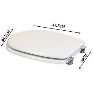 Copriwater universale liuto in legno bianco elegante