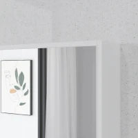 kleankin Armadietto Bagno con Specchio, Ripiani e Scaffale Regolabile, Montaggio a Parete, 60x15x76cm, Bianco