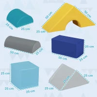 Set Costruzioni Morbide per Bambini 1-3 Anni con 11 Forme in PU e EPE Multicolore