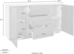 Credenza design moderno mobile soggiorno 160cm buffet Carat Report
