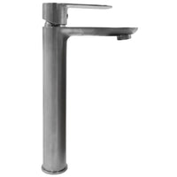 Miscelatore rubinetto oceania per lavabo con bocca alta in ottone nickel spazzolato *** confezione 1