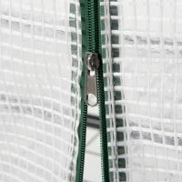 Serra per Piante Verticale con Scaffale a 4 Ripiani in Acciaio e PE Bianco, 70x50x160cm