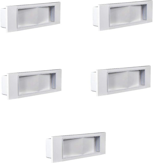 Lampada di emergenza kit pezzi 5 led incasso 1499l bianco 11 watt 6h ip40