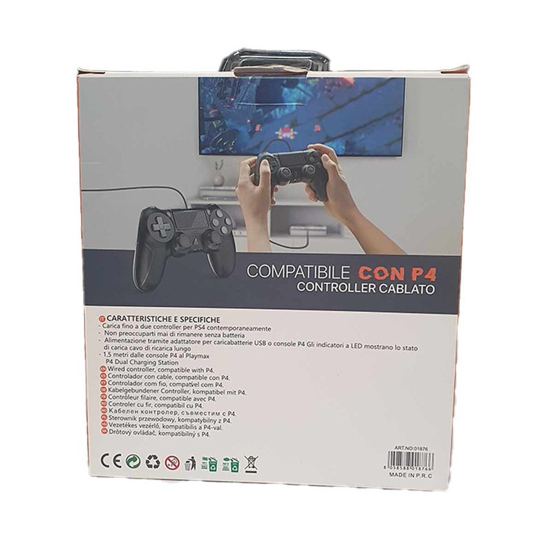 Joystick per PS4 USB 2.0 Gaming Plug N Play Controller da Gioco per Computer Fisso e Console Massima Precisione e Costruzione Durevole