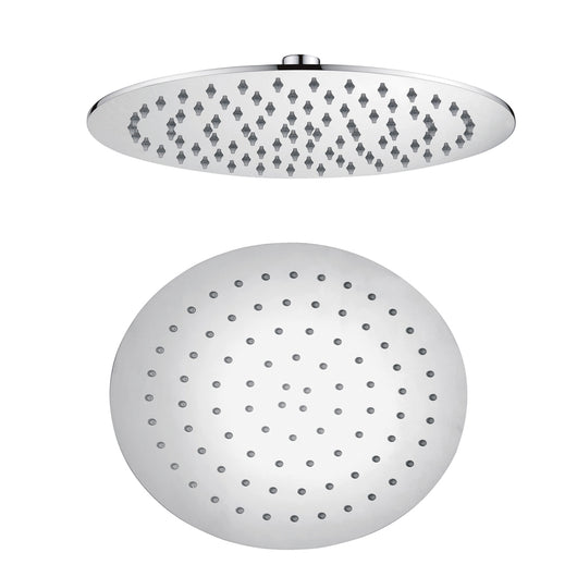 Soffione doccia tondo acciaio inox 4 mm spessore effetto pioggia varie misure bagno *** misure diam. 250x4 mm 86 ugel...