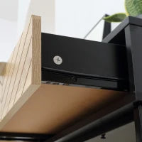 Consolle Moderna per Ingresso e Soggiorno con 2 Cassetti in Metallo 100x30x75cm - Nero