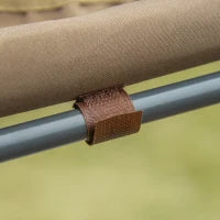 Lettino Matrimoniale 2 Posti Parasole Regolabile da Esterno e Giardino 200x175 x134cm Marrone