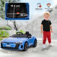 Auto Elettrica per Bambini 3-5 Anni con Telecomando, Sospensioni e Clacson, 103x58x41 cm, Blu e Nero
