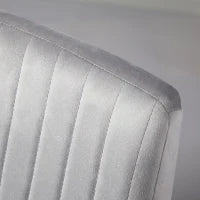 Set 2 Sedie da Cucina Imbottite e Salvaspazio con Gambe in Acciaio, 43x58x90 cm, Grigio e Nero