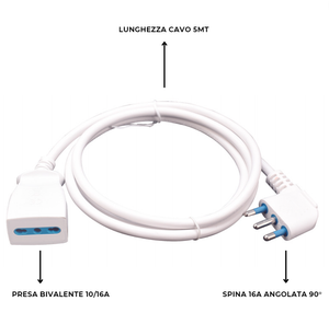 Prolunga lineare ecova lunghezza 5 metri colore bianco