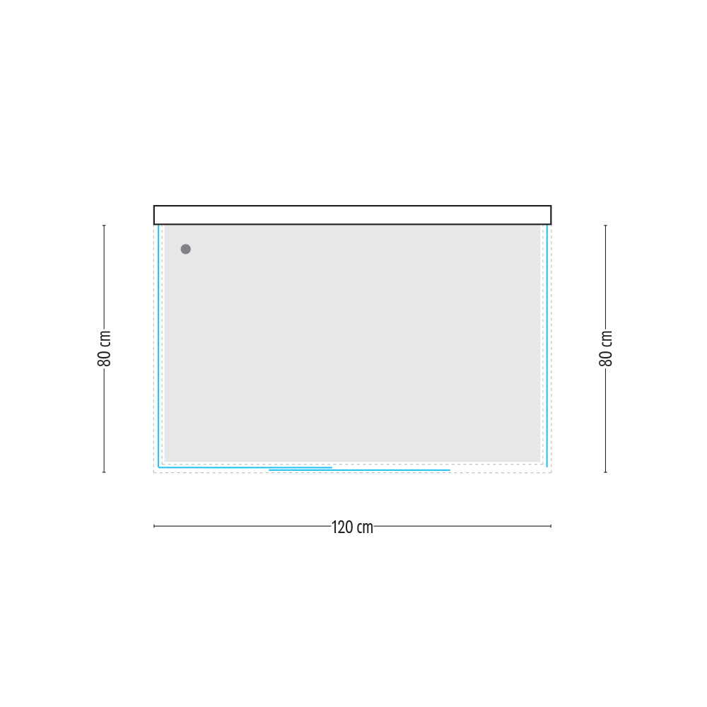 Ogomondo cabina doccia slide 3 lati cristallo temprato trasparente 120x80x80