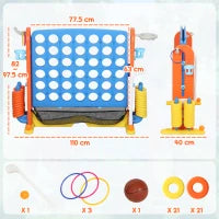 Set giochi 4-in-1, con altezza regolabile e diversi accessori, in plastica, Multicolore