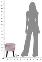 Sgabello Paris Rosa Cm Ø 35X40.5
