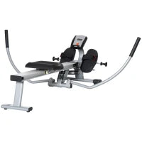 Vogatore a 12 Resistenze con Monitor Digitale e Struttura in Alluminio, Acciaio e ABS, 160x61x50 cm