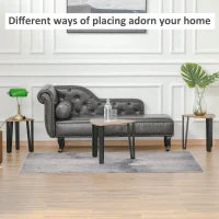 Set di 3 Tavolini da Caffè di Design Diverse Grandezze Finitura in Noce