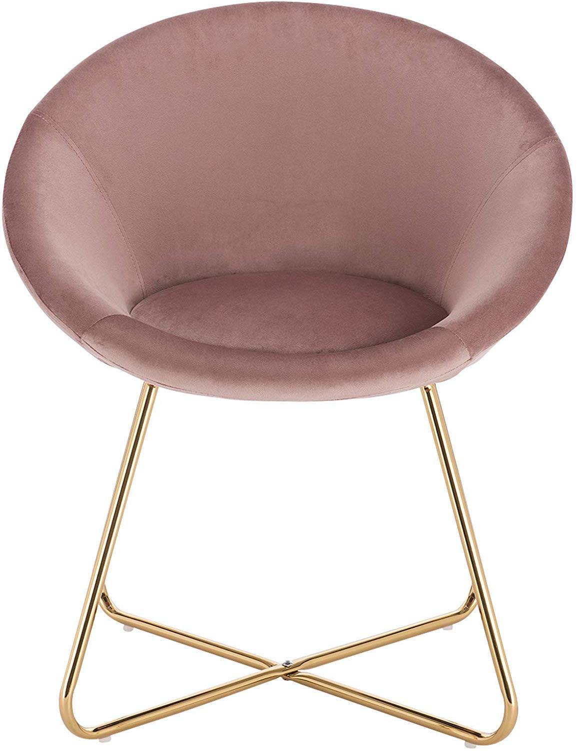 Set di 2 sedie da cucina in velluto e gambe in metallo rosa 19_0000304