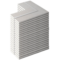 Semilavorato cartongesso fibra alluminio luce led angolo 14,5x29x29 cm 20 pezzi