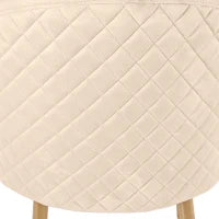 Set di 2 sedie da pranzo in velluto, con gambe in metallo dorato, 50x62x89 cm, Beige