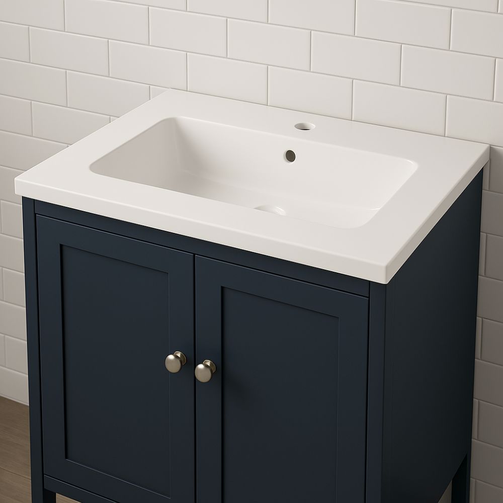 Lavabo ad incasso in mineral marmo dimensioni cm 61x46 per mobile bagno *** confezione 1