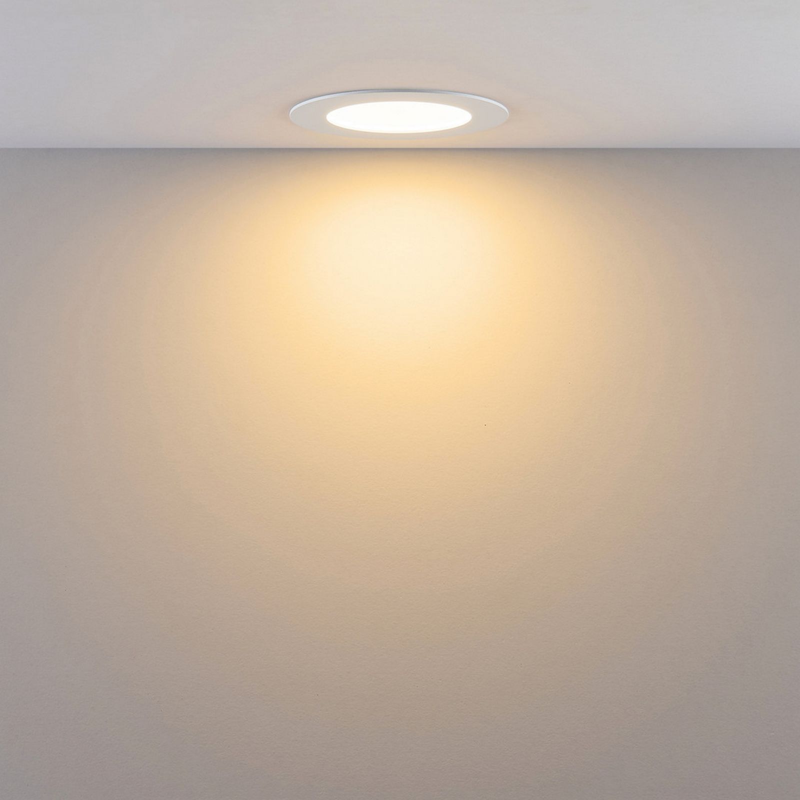 Faretto LED incasso pannello tondo slim DMX RGB multicolore luce calda 24V impermeabile cromoterapia box doccia bagno 12W foro 125mm