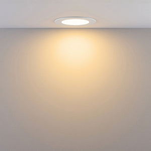 Faretto LED incasso pannello tondo slim DMX RGB multicolore luce calda 24V impermeabile cromoterapia box doccia bagno 12W foro 125mm