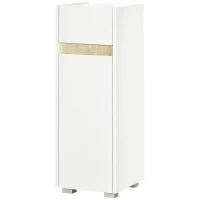 kleankin Mobiletto Bagno con Cassetto e Armadietto con Mensola Regolabile in Legno 30x33x88cm, Bianco