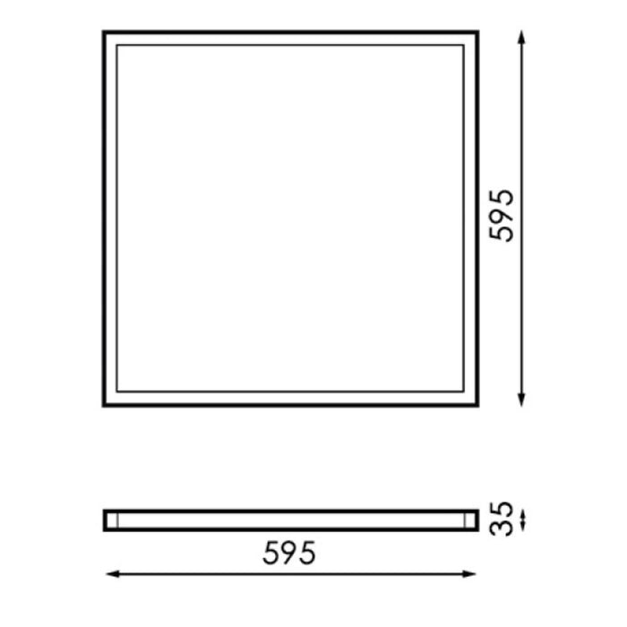 Pannello ledme lm5385 60x60 42w 4000k senza sfarfallio ip40