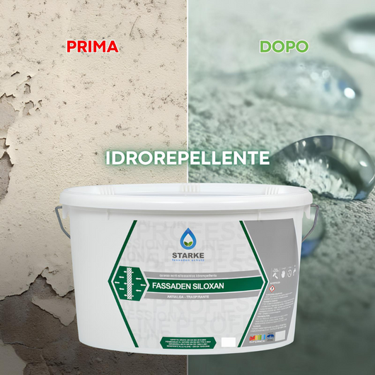 Pittura murale fassaden siloxan quarzo acril silossanico idrorepellente *** formato 5 lt, confezione 1