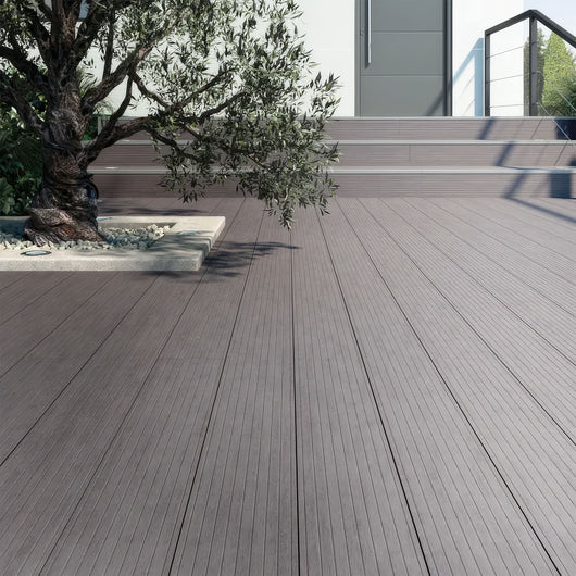 Kaido - Set di 5 Doghe Pavimento da Esterno 150x75 cm per Giardino Patio Terrazza in WPC Nero