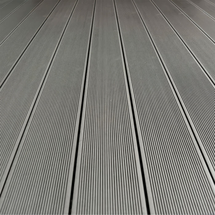 Kaido - Set di 5 Doghe Pavimento da Esterno 150x75 cm per Giardino Patio Terrazza in WPC Nero