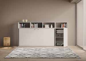 Letto Kando singolo Bianco Frassino composizione A con materasso